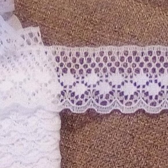 Vintage White Lace Trim 1.25 Inch Wide x 20 Feet Long - Never Used - Picture 1 of 5